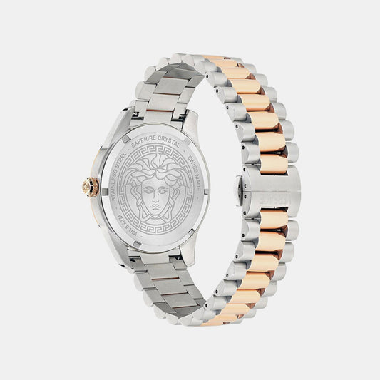 Versace Apodis (Wc-0U) Men Quartz White Dial Analog Stainless Steel Watch VE0U00425