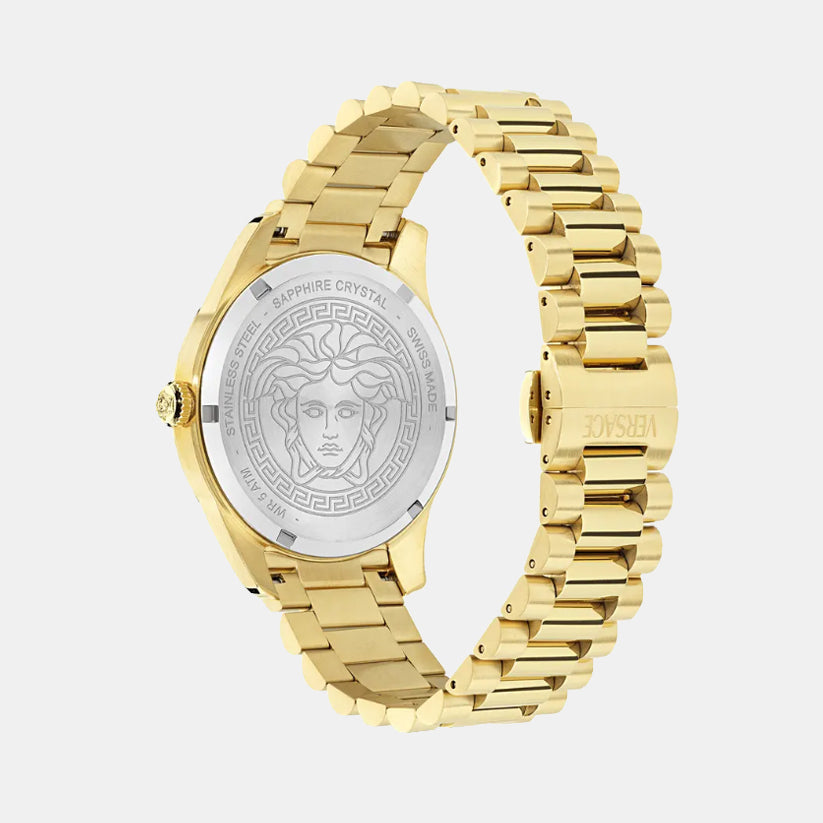 Versace Apodis (Wc-0U) Men Quartz Black Dial Analog Stainless Steel Watch VE0U00625
