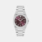 Versace Tolomeo (Wc-0V) Men Quartz Burgundy Dial Analog Stainless Steel Watch VE0V00125