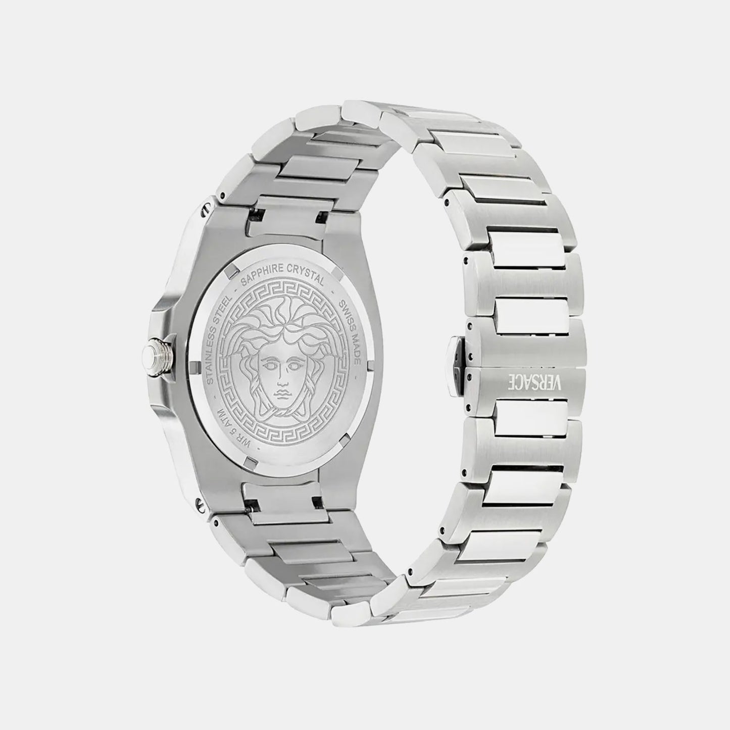 Versace Tolomeo (Wc-0V) Men Quartz Burgundy Dial Analog Stainless Steel Watch VE0V00125