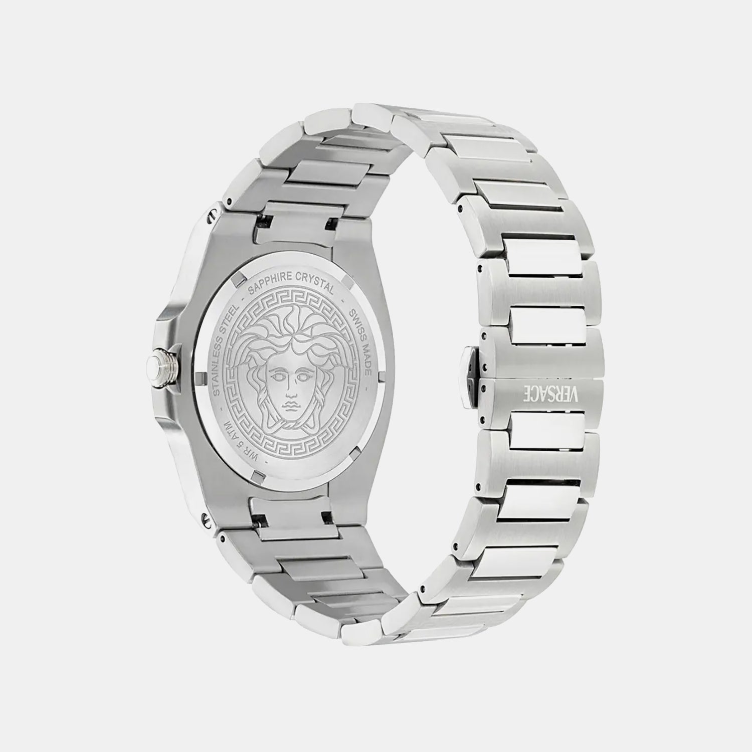 Versace Tolomeo (Wc-0V) Men Quartz Burgundy Dial Analog Stainless Steel Watch VE0V00125