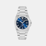 Versace Tolomeo (Wc-0V) Men Quartz Blue Dial Analog Stainless Steel Watch VE0V00225