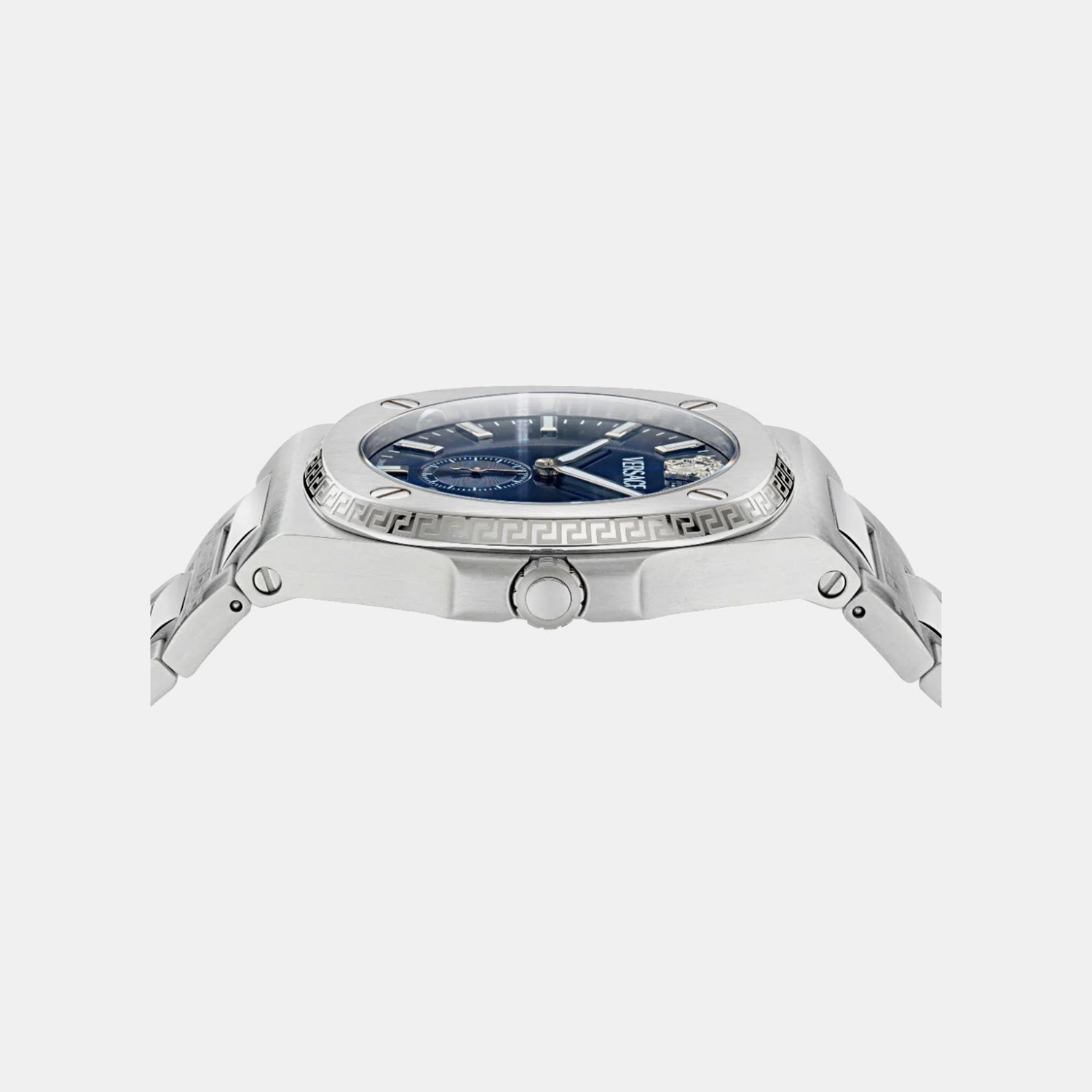 Versace Tolomeo (Wc-0V) Men Quartz Blue Dial Analog Stainless Steel Watch VE0V00225