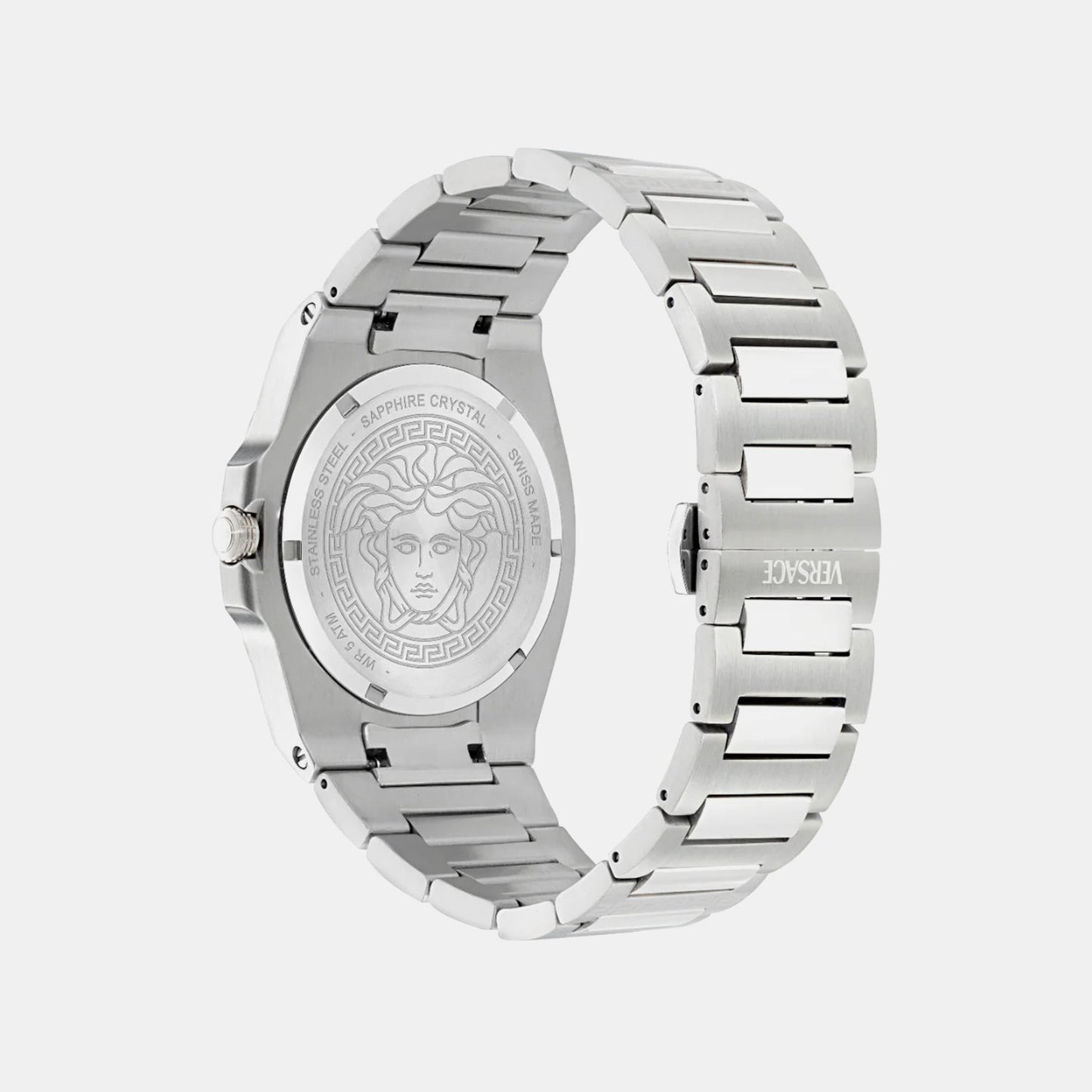 Versace Tolomeo (Wc-0V) Men Quartz Blue Dial Analog Stainless Steel Watch VE0V00225