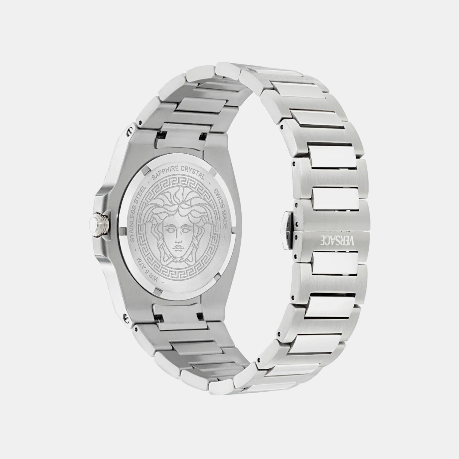 Versace Tolomeo (Wc-0V) Men Quartz Blue Dial Analog Stainless Steel Watch VE0V00225