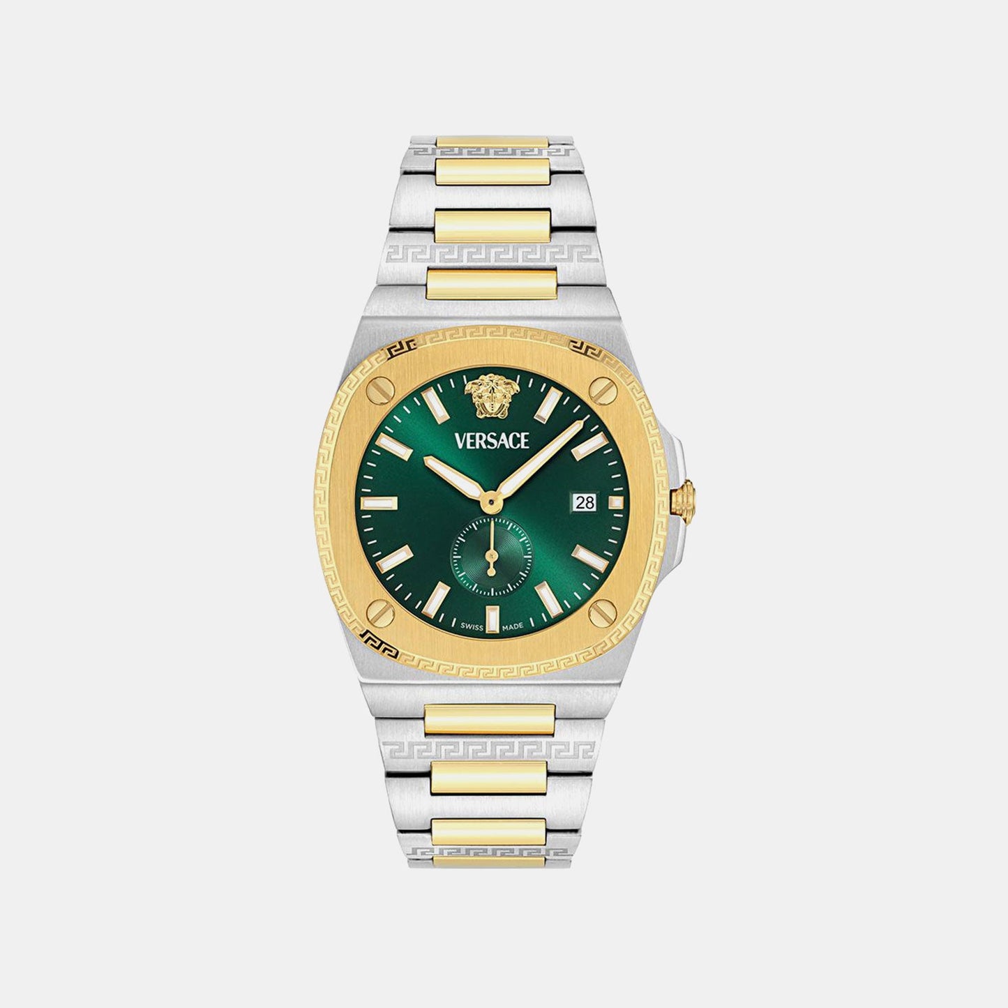 Versace Tolomeo (Wc-0V) Men Quartz Green Dial Analog Stainless Steel Watch VE0V00425