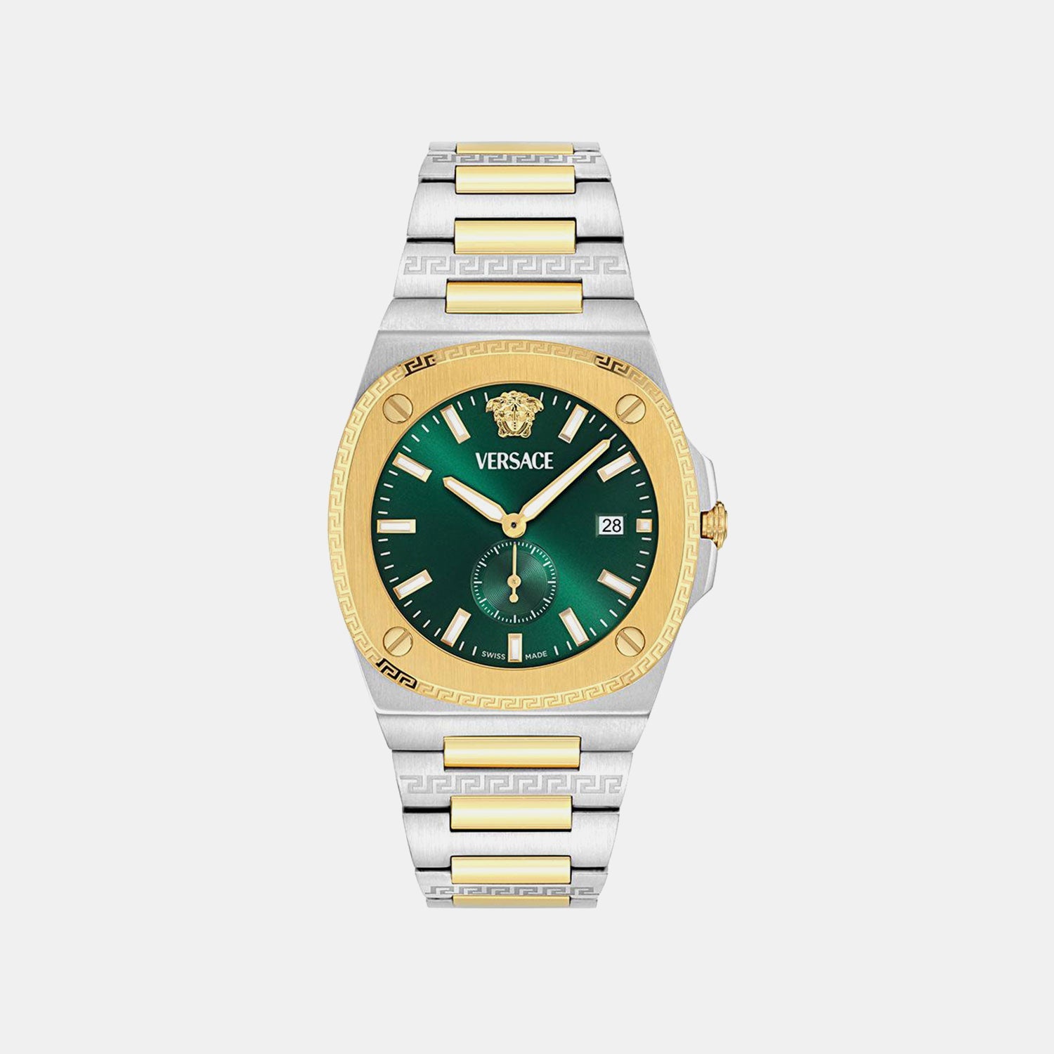 Versace Tolomeo (Wc-0V) Men Quartz Green Dial Analog Stainless Steel Watch VE0V00425