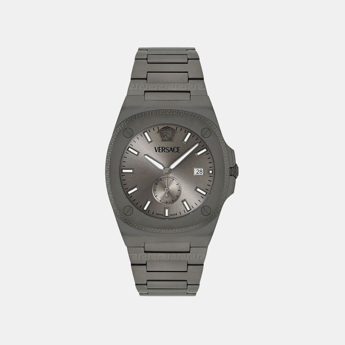 Versace Tolomeo (Wc-0V) Men Quartz Grey Dial Analog Stainless Steel Watch VE0V00625