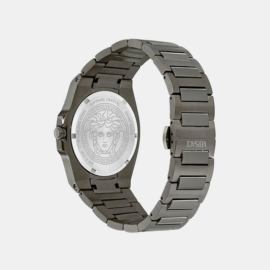 Versace Tolomeo (Wc-0V) Men Quartz Grey Dial Analog Stainless Steel Watch VE0V00625