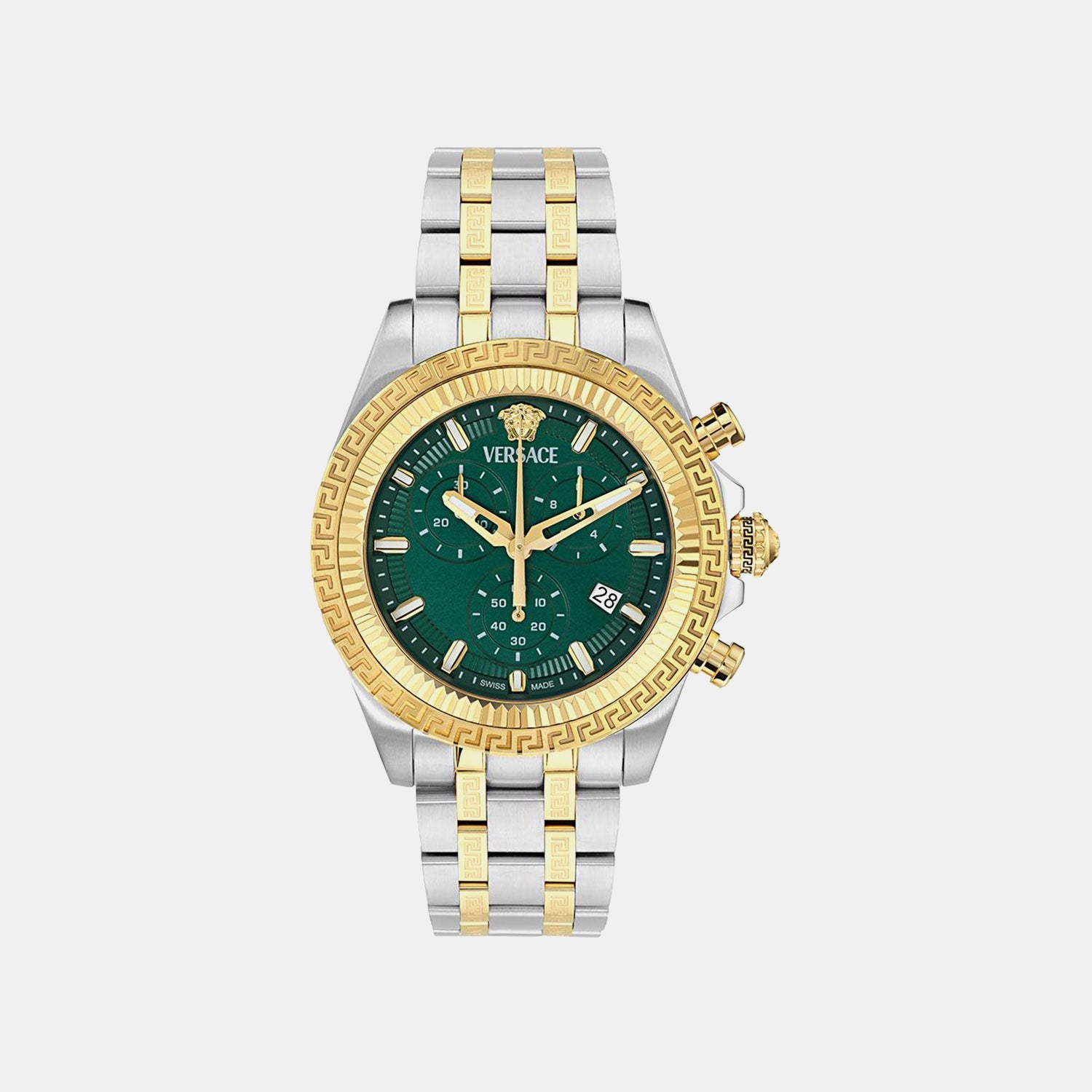 Fornax Men Quartz Green Dial Chronograph Stainless Steel Watch VE0W00425