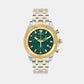 Fornax Men Quartz Green Dial Chronograph Stainless Steel Watch VE0W00425