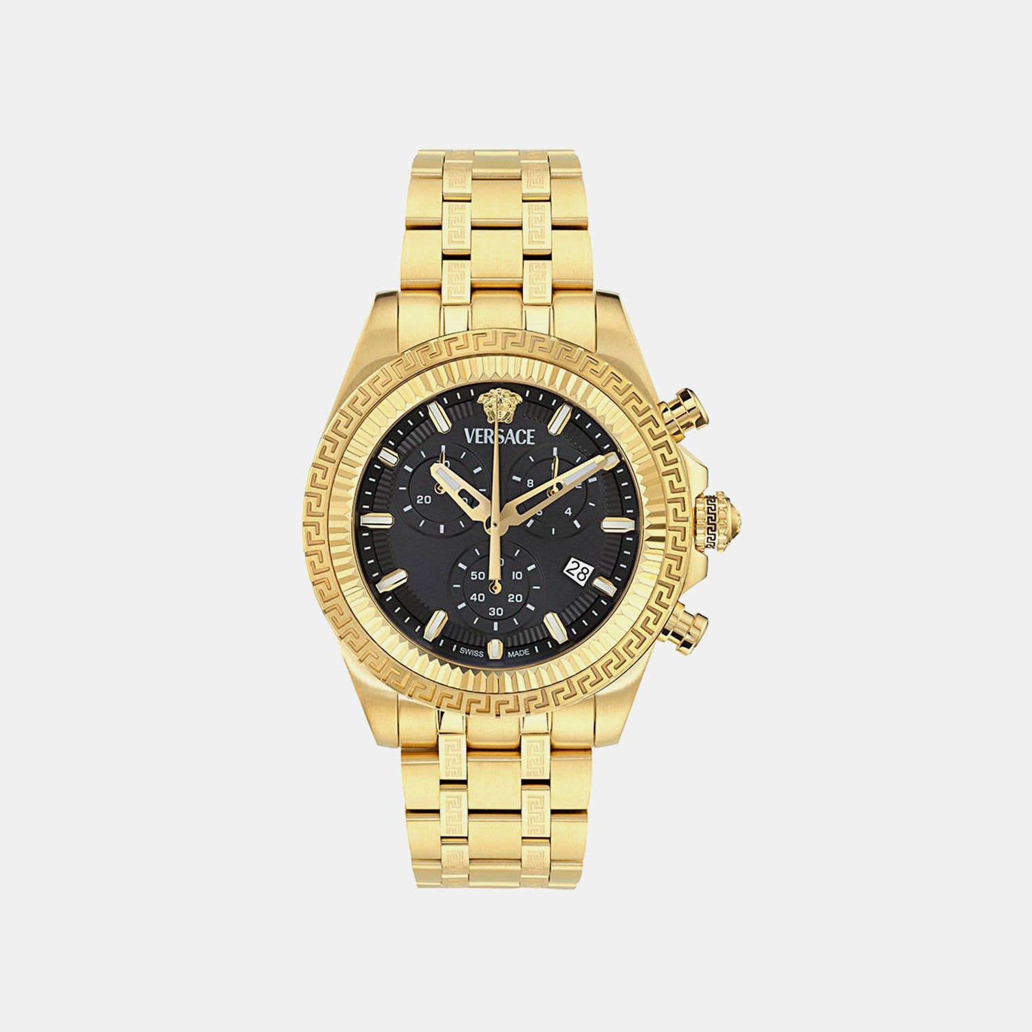 Versace Fornax (Wc-0W) Men Quartz Black Dial Chronograph Stainless Steel Watch VE0W00525