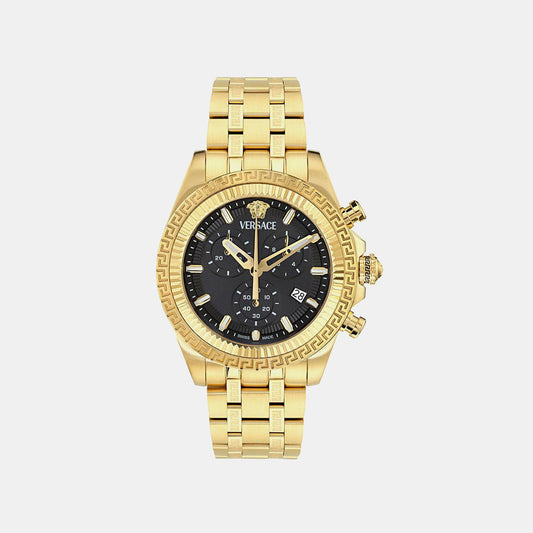 Versace Fornax (Wc-0W) Men Quartz Black Dial Chronograph Stainless Steel Watch VE0W00525