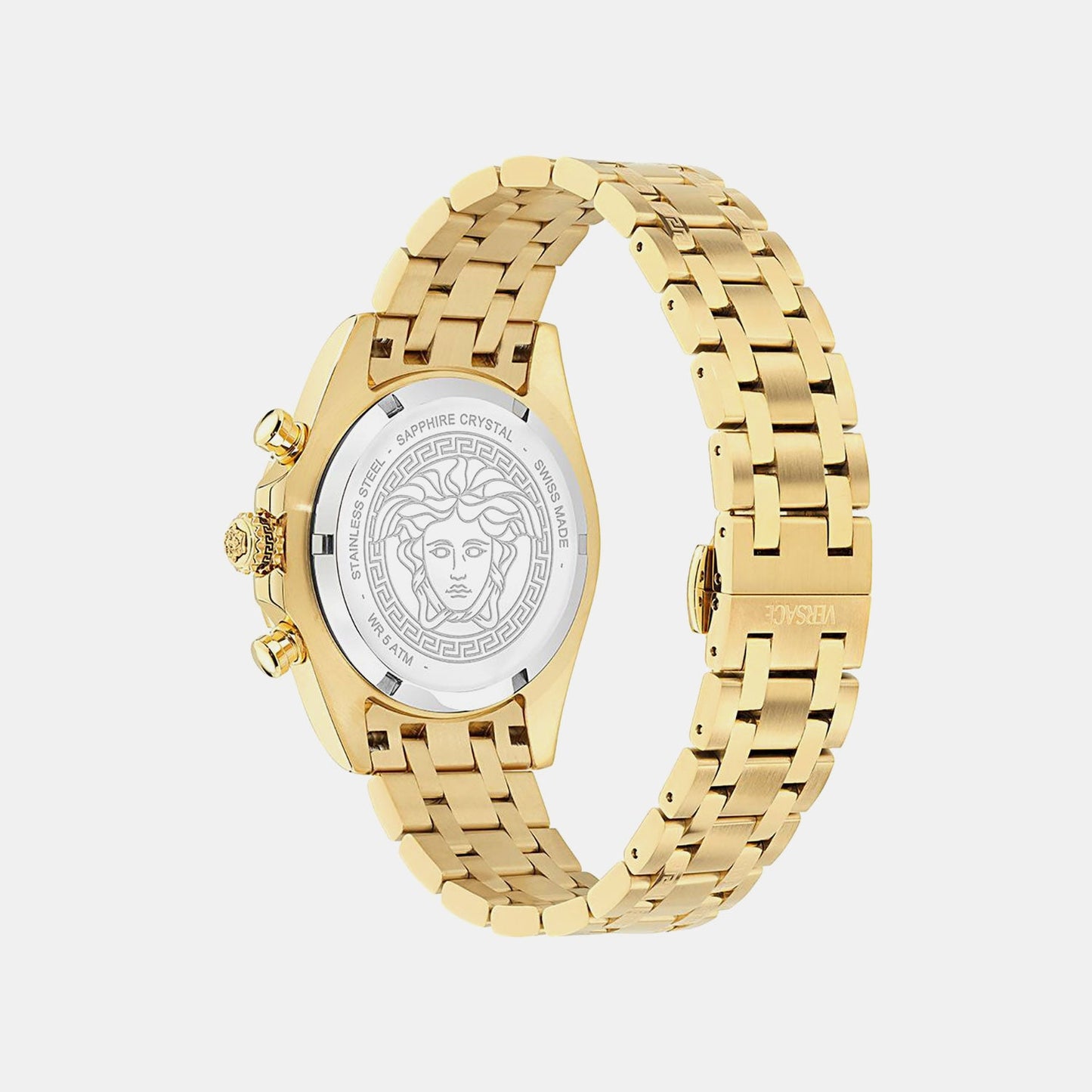 Versace Fornax (Wc-0W) Men Quartz Black Dial Chronograph Stainless Steel Watch VE0W00525