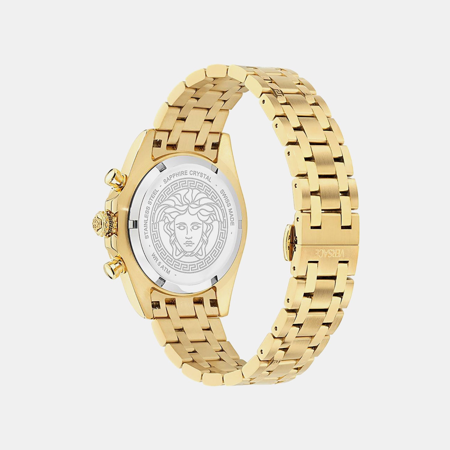 Versace Fornax (Wc-0W) Men Quartz Black Dial Chronograph Stainless Steel Watch VE0W00525