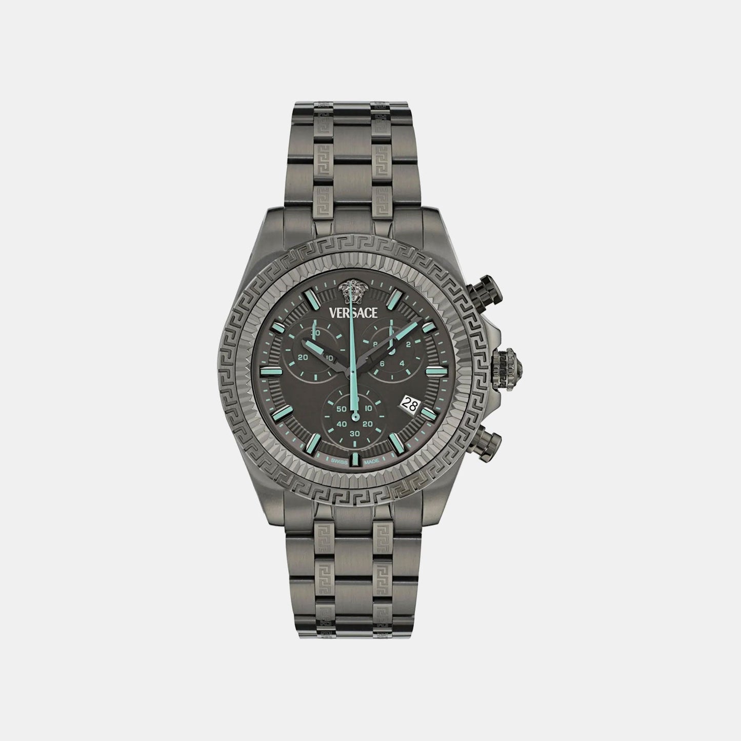 Versace Fornax (Wc-0W) Men Quartz Grey Dial Chronograph Stainless Steel Watch VE0W00625