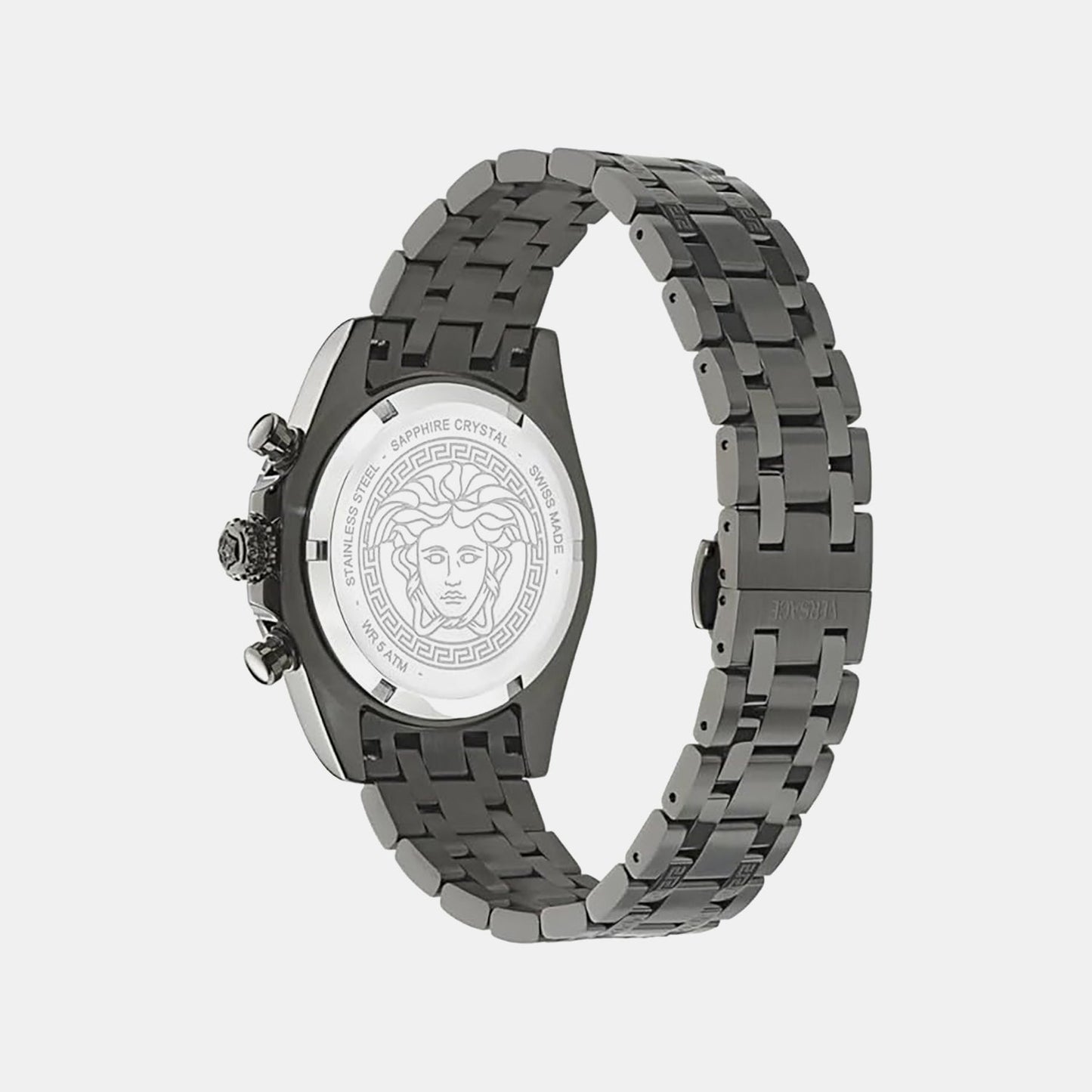 Versace Fornax (Wc-0W) Men Quartz Grey Dial Chronograph Stainless Steel Watch VE0W00625