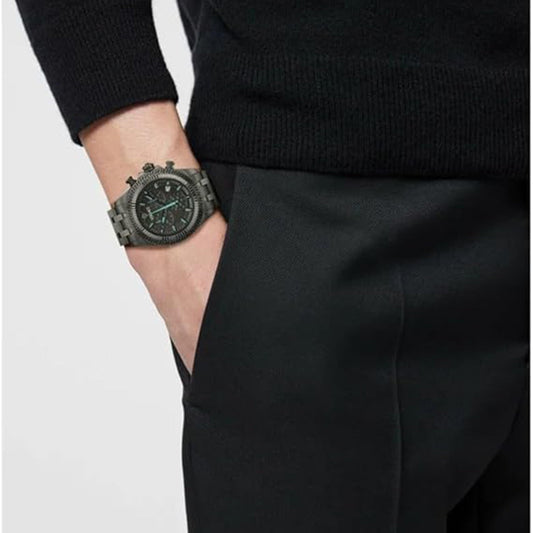Versace Fornax (Wc-0W) Men Quartz Grey Dial Chronograph Stainless Steel Watch VE0W00625