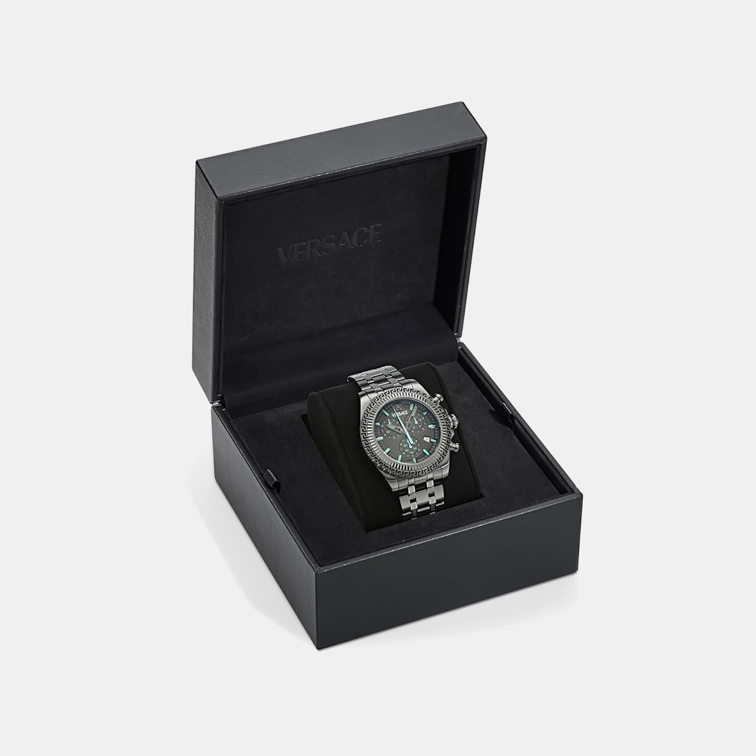 Versace Fornax (Wc-0W) Men Quartz Grey Dial Chronograph Stainless Steel Watch VE0W00625