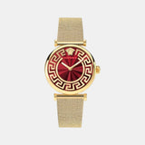Greca Glam Women Quartz Red Dial Analog Stainless Steel Watch VE1CA0523