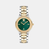 V-Tribute (Wc-2P) Women Quartz Green Dial Analog Stainless Steel Watch VE2P00522