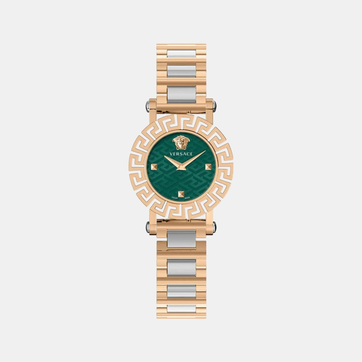 Greca Glam Women Quartz Green Dial Analog Stainless Steel Watch VE2Q00724