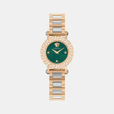 Greca Glam Women Quartz Green Dial Analog Stainless Steel Watch VE2Q00724