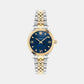 Hellenyium Women Quartz Blue Dial Analog Stainless Steel Watch VE2S00522