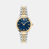 Hellenyium Women Quartz Blue Dial Analog Stainless Steel Watch VE2S00522