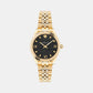 Hellenyium Women Quartz Black Dial Analog Stainless Steel Watch VE2S00622