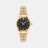Hellenyium Women Quartz Black Dial Analog Stainless Steel Watch VE2S00622