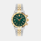 Hellenyium Men Green Dial Chronograph Stainless Steel Watch VE2U00522