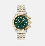 Hellenyium Men Green Dial Chronograph Stainless Steel Watch VE2U00522