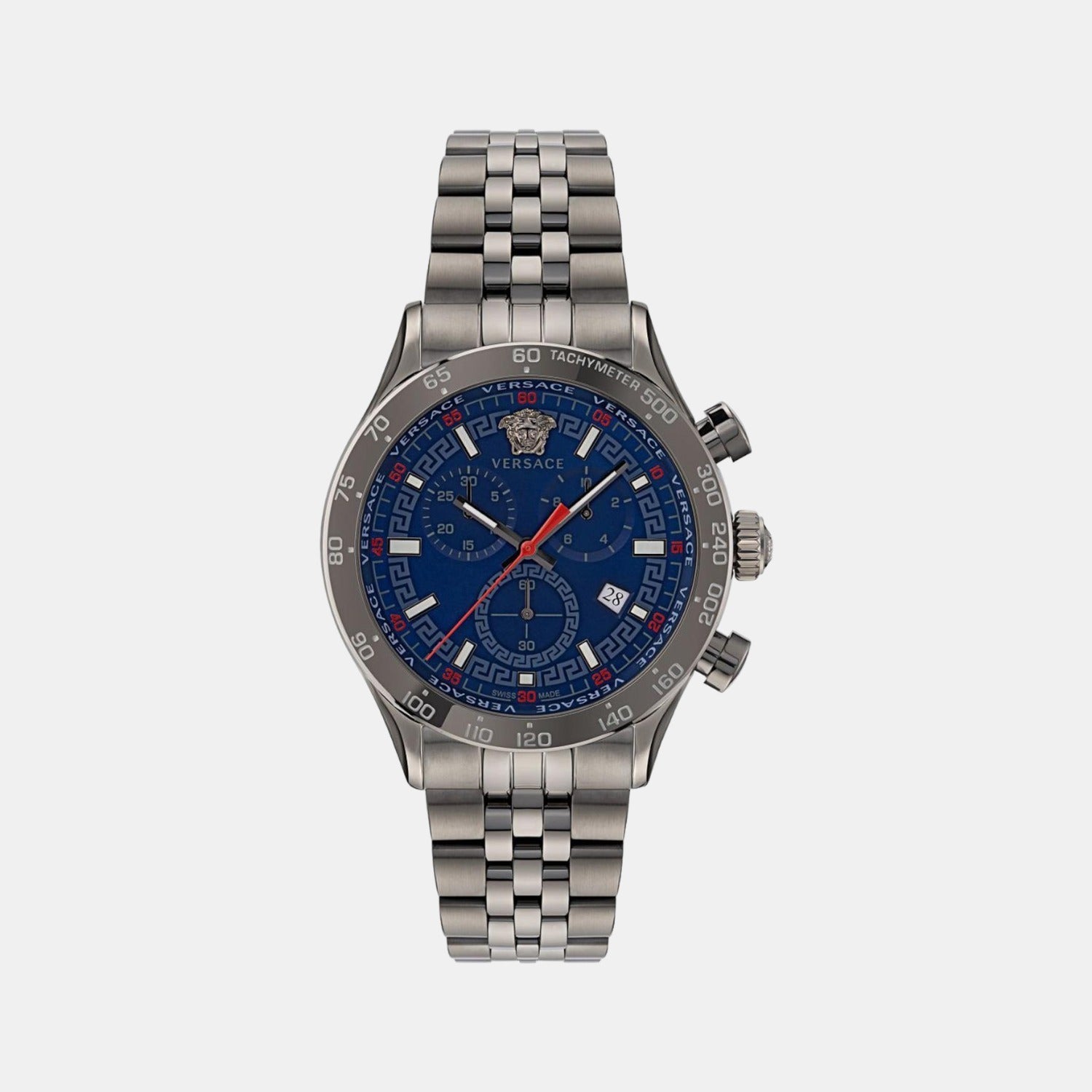 Hellenyium Men Quartz Blue Dial Chronograph Stainless Steel Watch VE2U00722