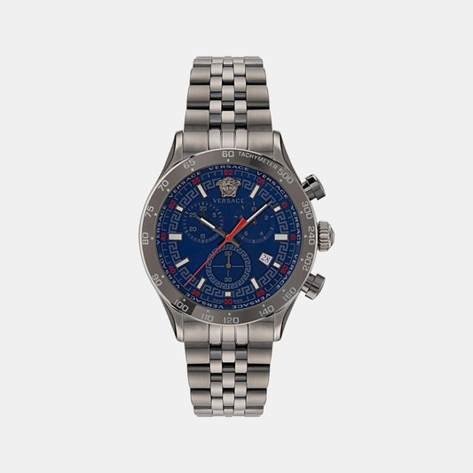 Hellenyium Men Quartz Blue Dial Chronograph Stainless Steel Watch VE2U00722