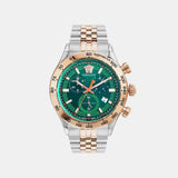 Hellenyium Men Quartz Green Dial Chronograph Stainless Steel Watch VE2U00924