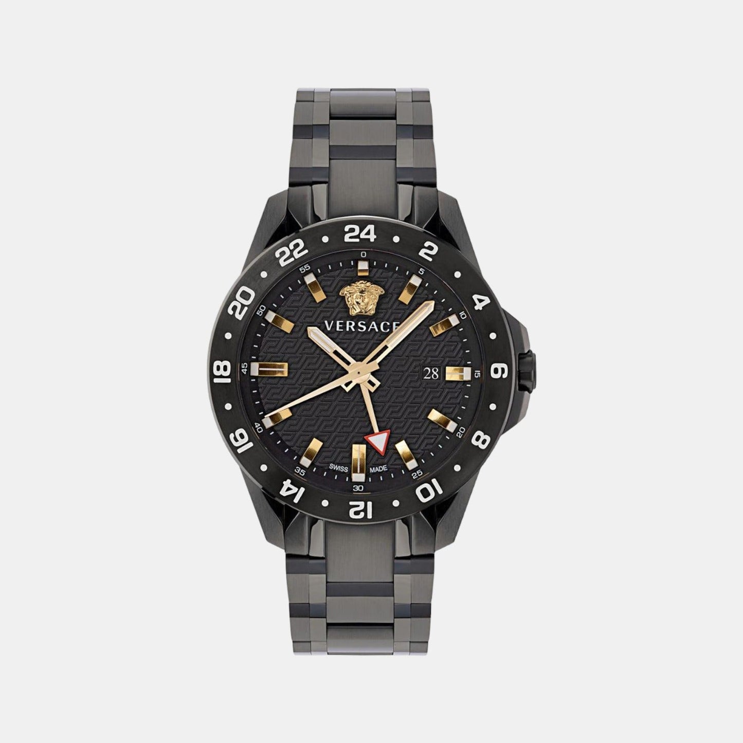 Sport Tech Men Quartz Black Dial Analog Stainless Steel Watch VE2W00622