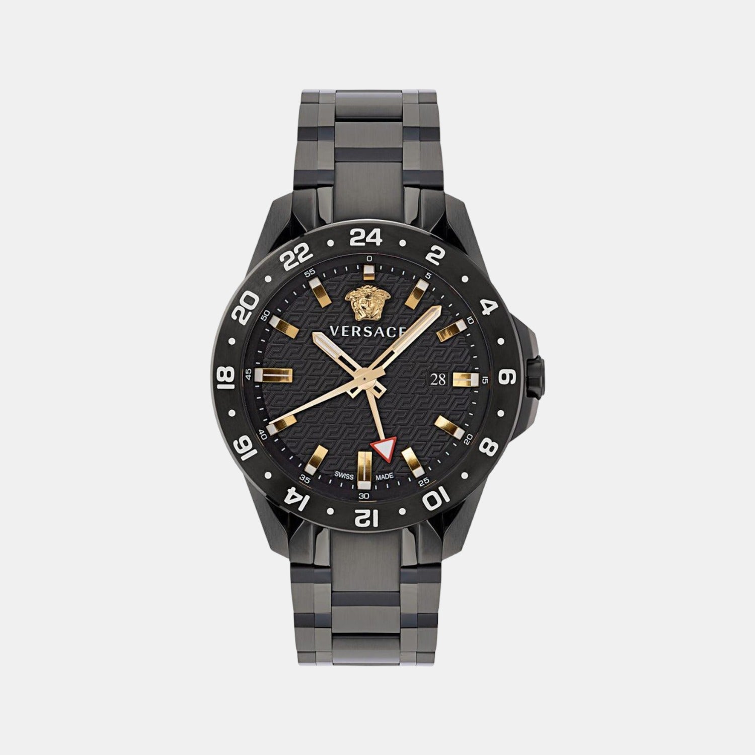 Sport Tech Men Quartz Black Dial Analog Stainless Steel Watch VE2W00622