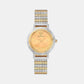 Greca Women Quartz Gold Dial Analog Stainless Steel Watch VE3D00422