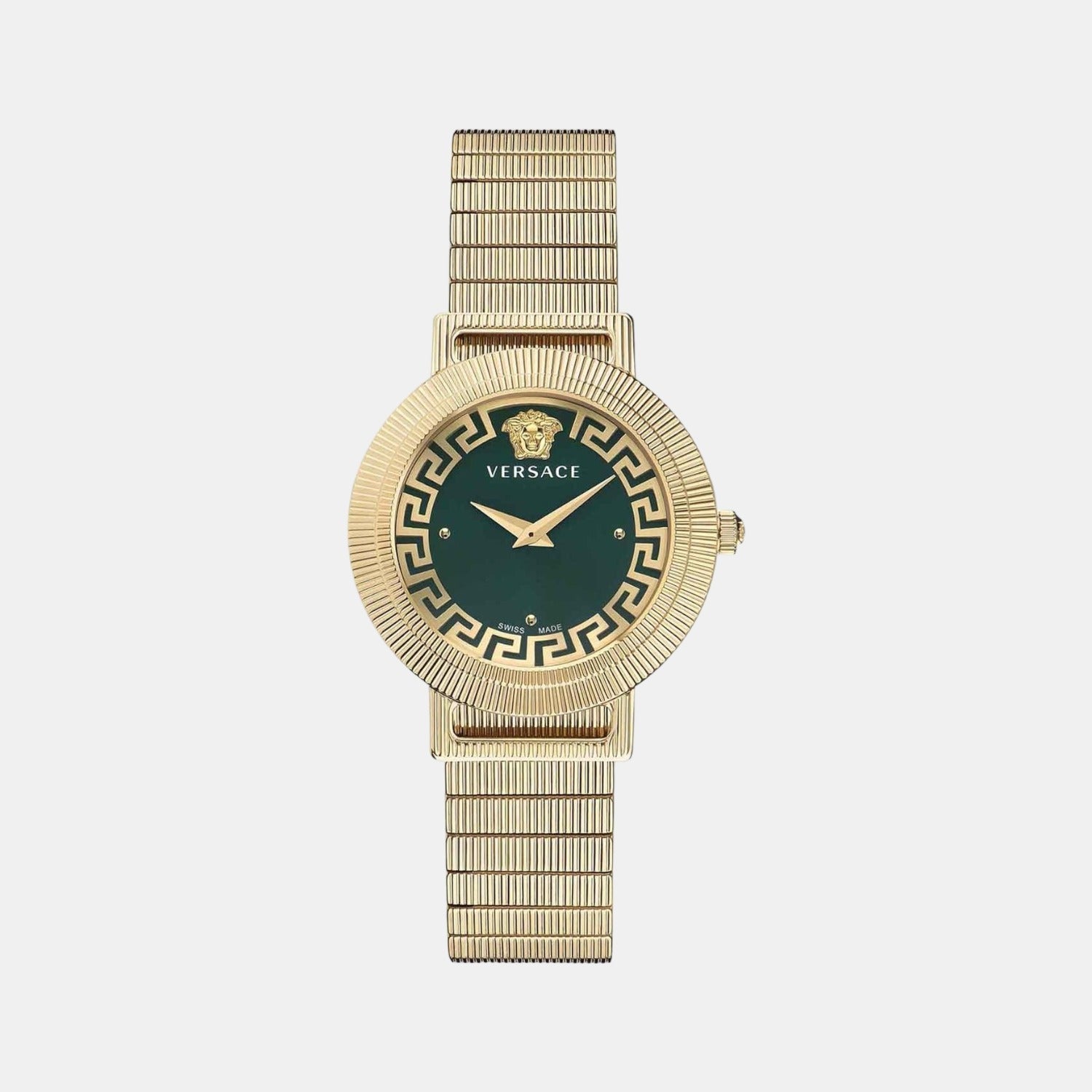 Women Quartz Green Dial Analog Stainless Steel Watch VE3D00522