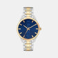 V-Vertical Men Quartz Blue Dial Analog Stainless Steel Watch VE3H00422
