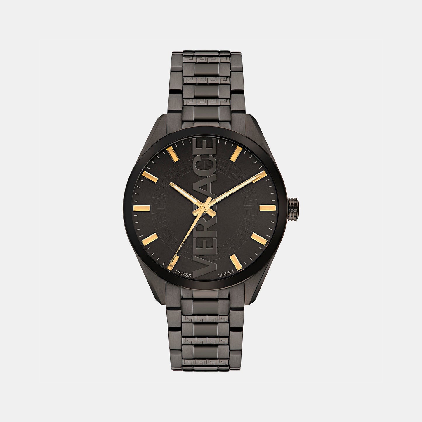 V-Vertical Men Quartz Grey Dial Analog Stainless Steel Watch VE3H00522