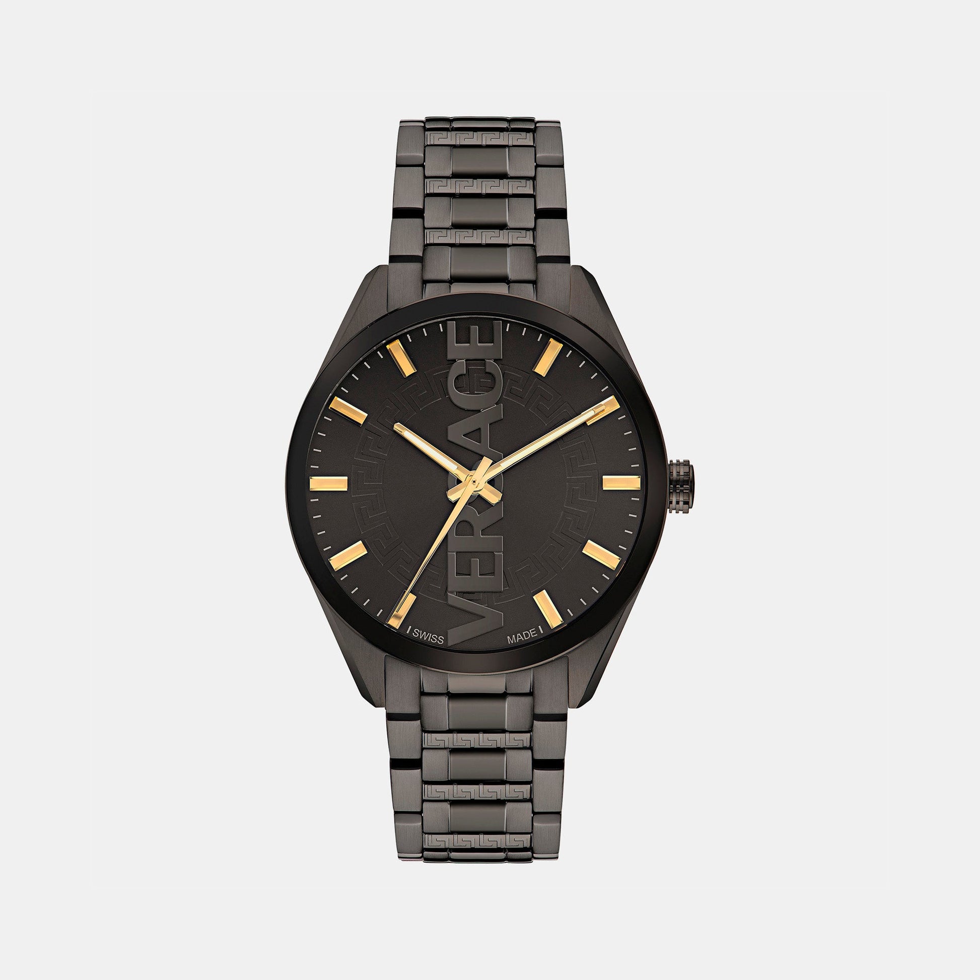 V-Vertical Men Quartz Grey Dial Analog Stainless Steel Watch VE3H00522
