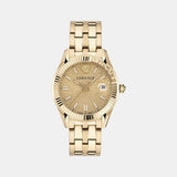 Greca Men Quartz Gold Dial Analog Stainless Steel Watch VE3K00522