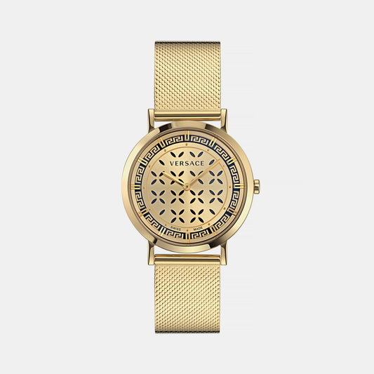 Ver.New Generation(Wc-3M) Women Quartz Gold Dial Analog Stainless Steel Watch VE3M01223