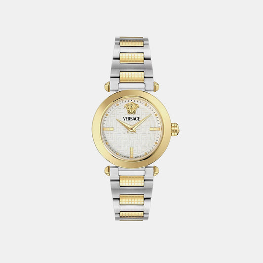 Versace Greek (Wc-5B) Women Quartz White Dial Analog Stainless Steel Watch VE5B00325