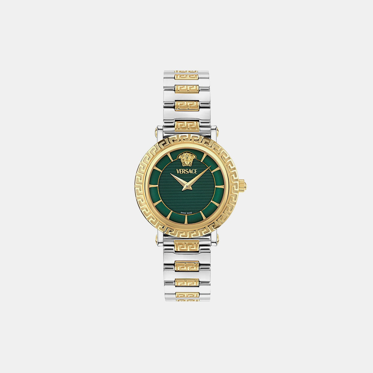 Greca Women Quartz Green Dial Analog Stainless Steel Watch VE5L00426