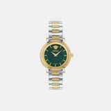 Greca Women Quartz Green Dial Analog Stainless Steel Watch VE5L00426