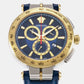 Aion Men Quartz Blue Dial Chronograph Leather Watch VE6CA0223