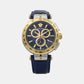 Aion Men Quartz Blue Dial Chronograph Leather Watch VE6CA0223